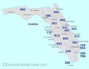 Florida area code map