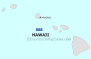 Hawaii area code map