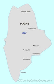 Maine area code map