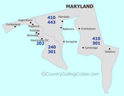 Maryland area code map