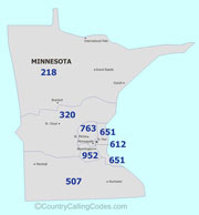 Minnesota area code map
