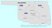 Oklahoma area code map