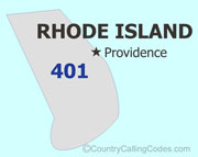 Rhode-Island area code map