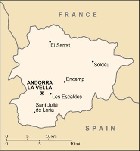 Country map of Andorra