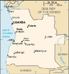 Country map of Angola