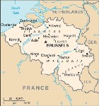 Country map of Belgium