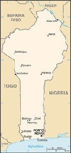 Country map of Benin