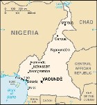 Country map of Cameroon
