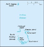 Country map of Cocos Islands