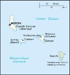 Country map of Comoros