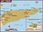 Country map of East Timor