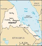 Country map of Eritrea