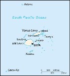 Country map of Fiji Islands
