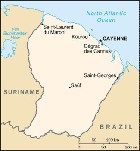 Country map of French Guiana