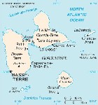 Country map of Guadeloupe