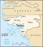 Country map of Guinea-bissau