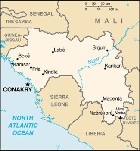 Country map of Guinea