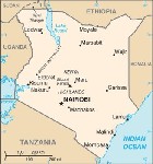 Country map of Kenya
