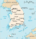 Country map of South Korea