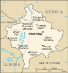 Country map of Kosovo