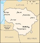Country map of Lithuania