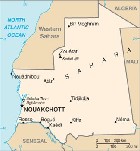 Country map of Mauritania