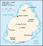 Country map of Mauritius