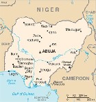 Country map of Nigeria