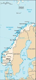Country map of Norway