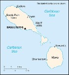 Country map of Nevis