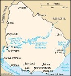 Country map of Uruguay