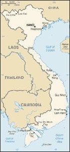 Country map of Vietnam
