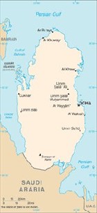Country map of Qatar