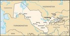 Country map of Uzbekistan